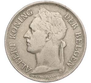 1 франк 1926 года Бельгийское Конго — легенда на фламандском (BELGISH CONGO / DER BELGEN)