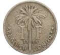 Монета 1 франк 1928 года Бельгийское Конго — легенда на фламандском (BELGISH CONGO / DER BELGEN) (Артикул K11-111437)