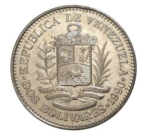 2 боливара 1990 года Венесуэла — Фото №1