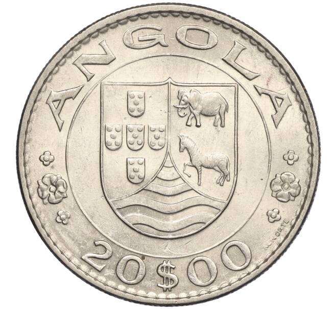 Монета 20 эскудо 1971 года Португальская Ангола (Артикул K11-111472)