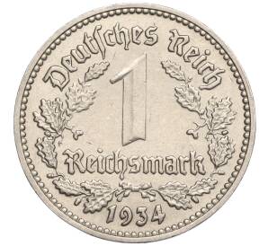 1 рейхсмарка 1934 года J Германия — Фото №1