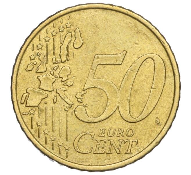 Монета 50 евроцентов 2002 года F Германия (Артикул: T11-01718) — Фото №2