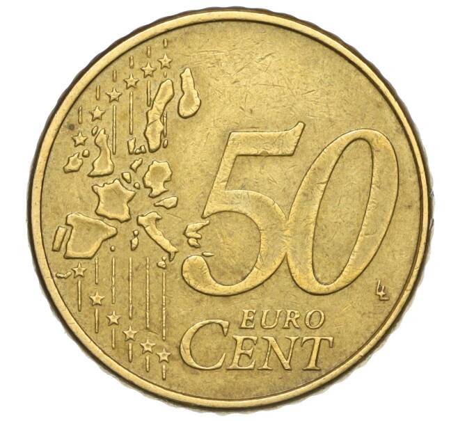 Монета 50 евроцентов 2002 года G Германия (Артикул: T11-01720) — Фото №2