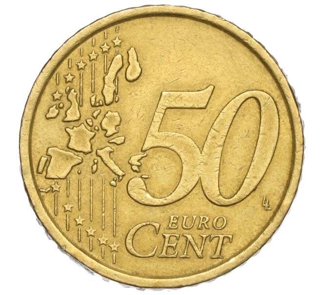 Монета 50 евроцентов 2002 года Италия (Артикул: T11-01746) — Фото №2