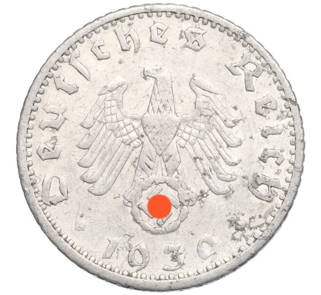 Монета 50 рейхспфеннигов 1939 года F Германия (Артикул K11-111537)