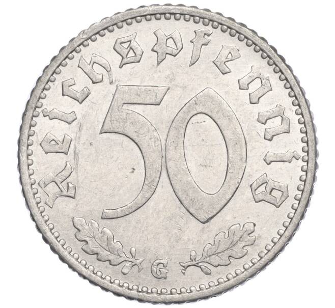 Монета 50 рейхспфеннигов 1941 года G Германия (Артикул: K11-111555) — Фото №2