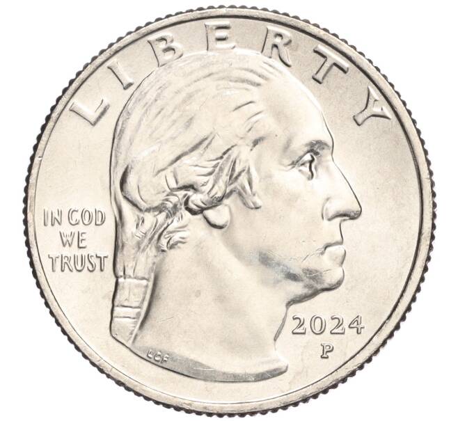 Монета 1/4 доллара (25 центов) 2024 года Р США «Американские женщины — Паули Мюррей» (Артикул M2-70773)