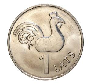 1 лат 2005 года Латвия — Петух церкви Святого Петра — Фото №1