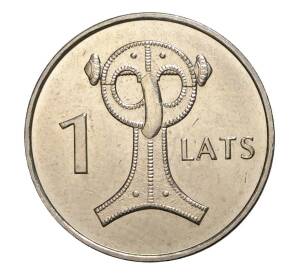 1 лат 2007 года Латвия — Фибула в виде совы — Фото №1