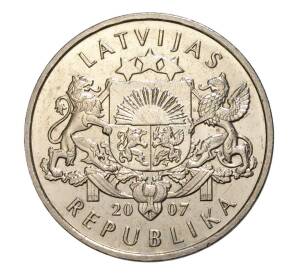 1 лат 2007 года Латвия — Фибула в виде совы — Фото №2