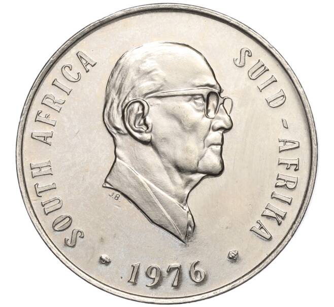 Монета 50 центов 1976 года ЮАР «Окончание президентства Якобуса Йоханнеса Фуше» (Артикул K11-111663)