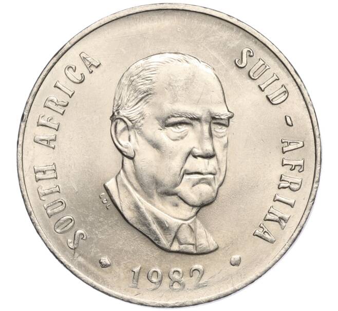 Монета 50 центов 1982 года ЮАР «Окончание президентства Бальтазара Йоханнеса Форстера» (Артикул K11-111675)