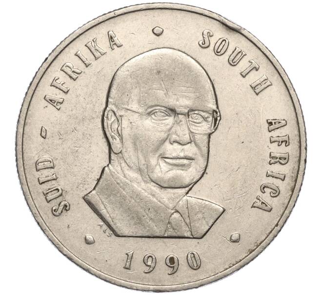 Монета 1 рэнд 1990 года ЮАР «Окончание президентства Питера Виллема Бота» (Артикул K11-111701)