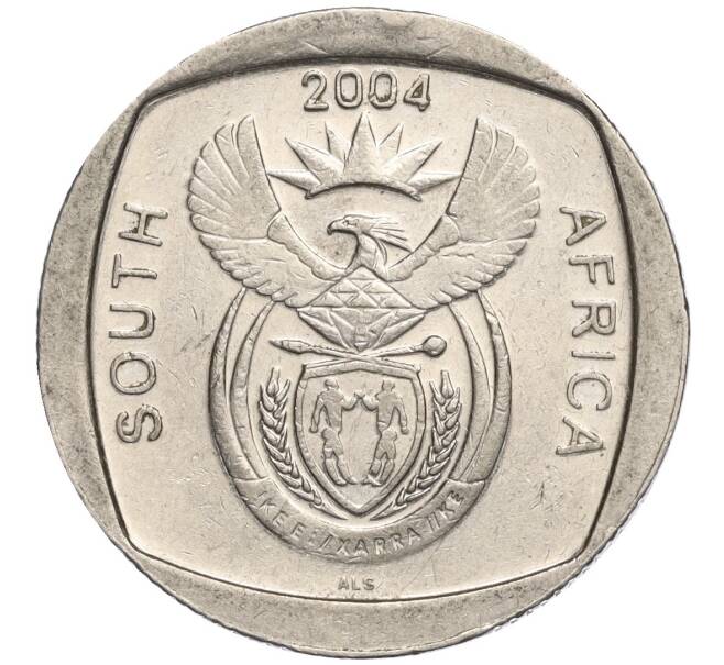 Монета 2 рэнда 2004 года ЮАР «10 лет первым всеобщим выборам» (Артикул K11-111708)