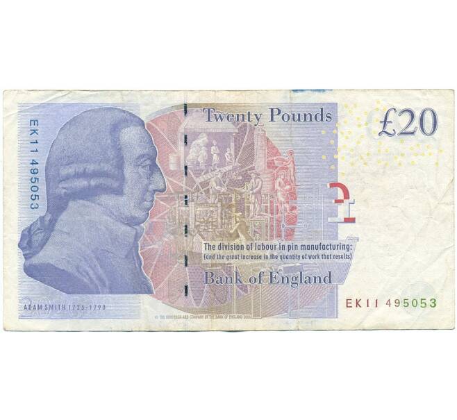 Банкнота 20 фунтов 2006 года Великобритания (Банк Англии) (Артикул T11-02062)