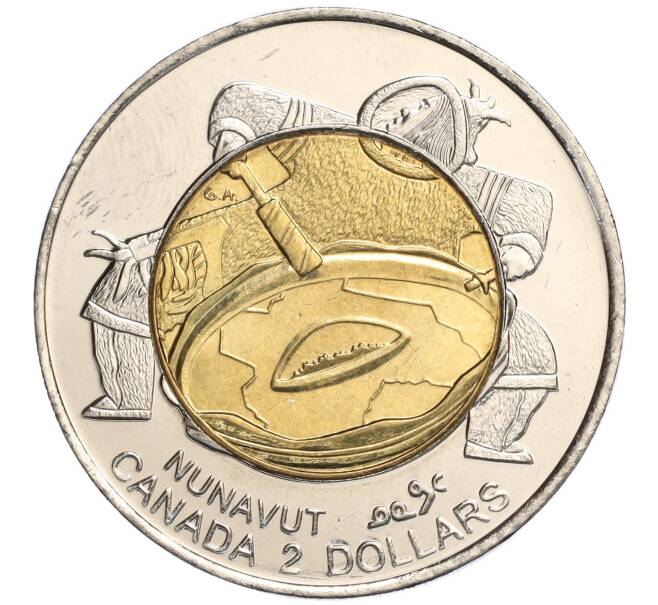 Монета 2 доллара 1999 года Канада «Основание Нунавута» (Артикул M2-70981)