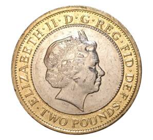 2 фунта 2013 года Великобритания — 350 лет золотой гинее — Фото №2