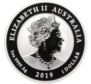 1 доллар 2019 года Австралия «Двойной Дракон»