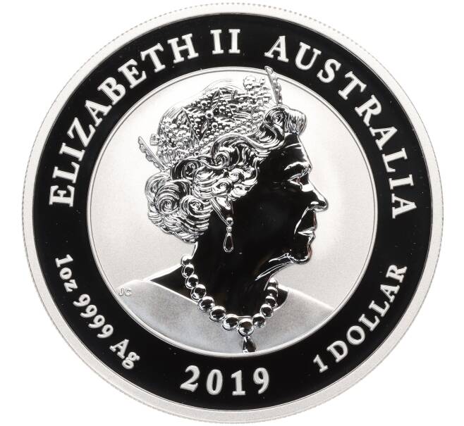 Монета 1 доллар 2019 года Австралия «Двойной Дракон» (Артикул M2-71014)