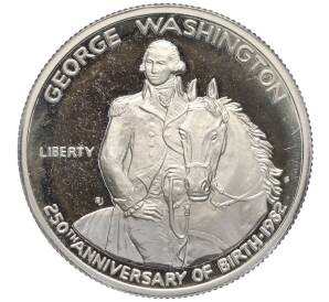 1/2 доллара 1982 года S США «250 лет со дня рождения Джорджа Вашингтона»
