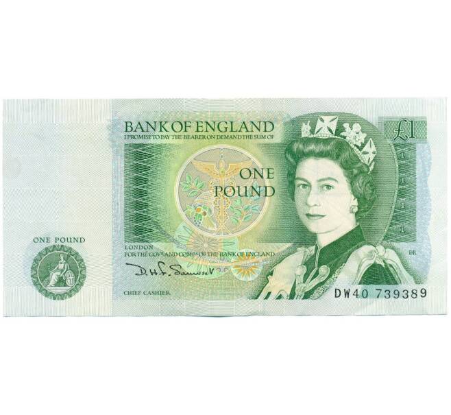 Банкнота 1 фунт 1982 года Великобритания (Банк Англии) (Артикул K11-112553)