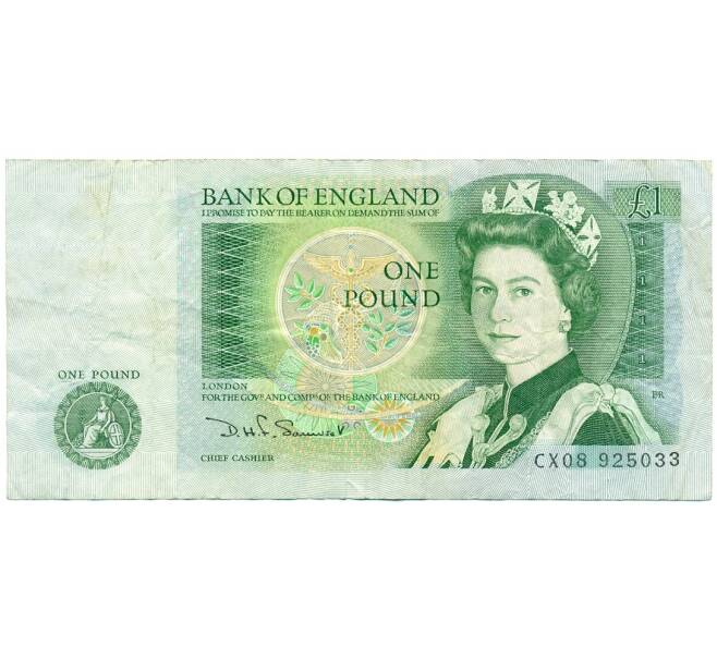 Банкнота 1 фунт 1982 года Великобритания (Банк Англии) (Артикул: K11-112576) — Фото №1