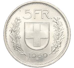 5 франков 1969 года B Швейцария — Фото №1