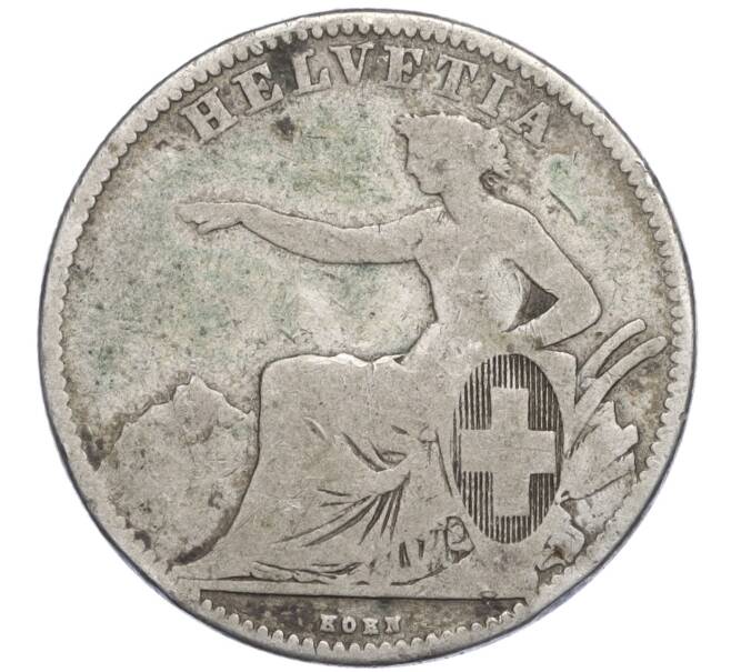 Монета 2 франка 1860 года Швейцария (Артикул K11-112538)