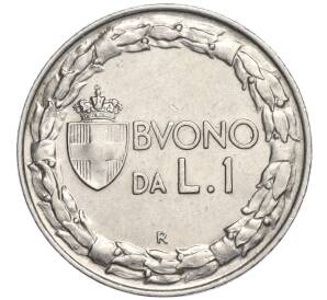 1 лира 1928 года Италия — Фото №2