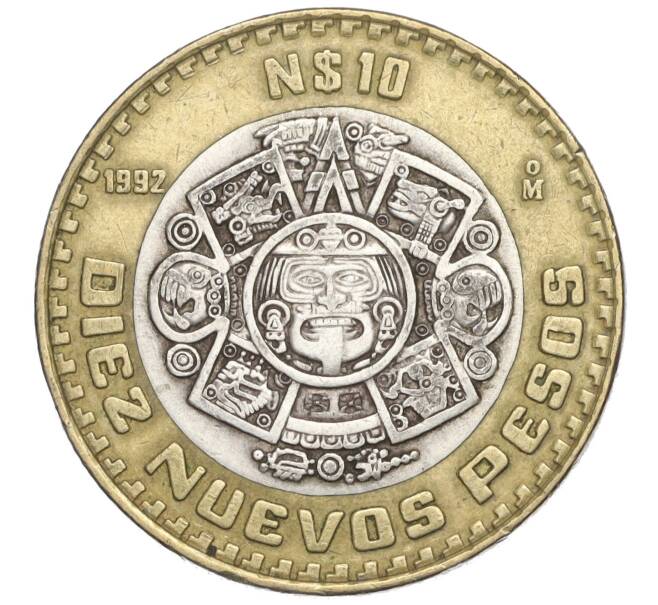 Монета 10 новых песо 1992 года Мексика (Артикул K11-112603)