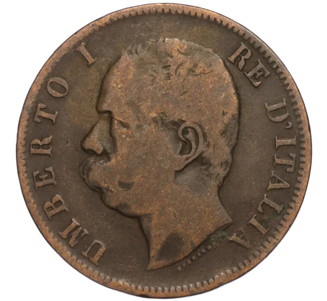 Монета 10 чентезимо 1893 года BI Италия (Артикул K11-112641)