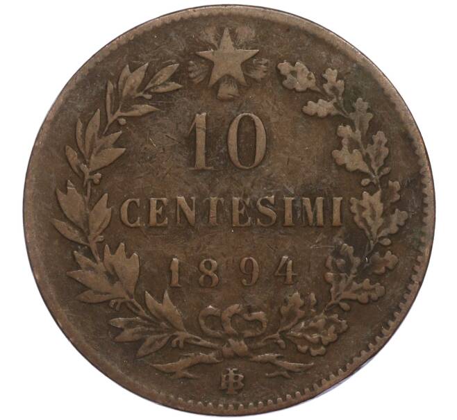Монета 10 чентезимо 1894 года BI Италия (Артикул K11-112646)