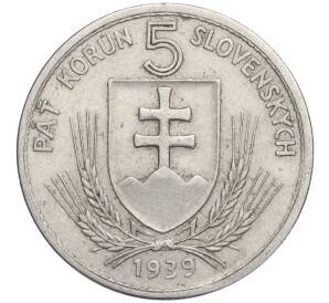 5 крон 1939 года Словакия