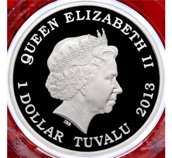 Монета 1 доллар 2013 года Тувалу «Год змеи — Богатство» (Артикул K27-84809)