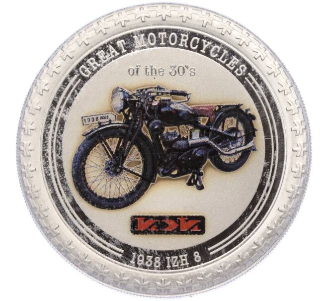 Монета 2 доллара 2007 года Острова Кука «Мотоциклы — ИЖ-8» (Артикул K27-84810)