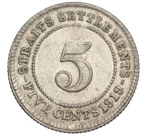5 центов 1919 года Стрейтс Сетлментс