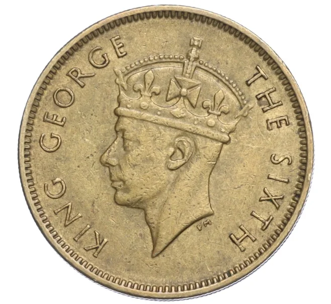 Монета 10 центов 1950 года Гонконг (Артикул K27-84851)