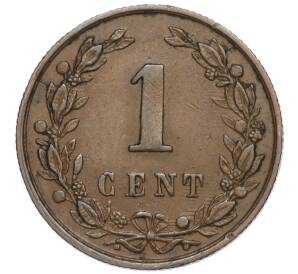 1 цент 1896 года Нидерланды — Фото №2