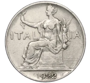 1 лира 1922 года Италия