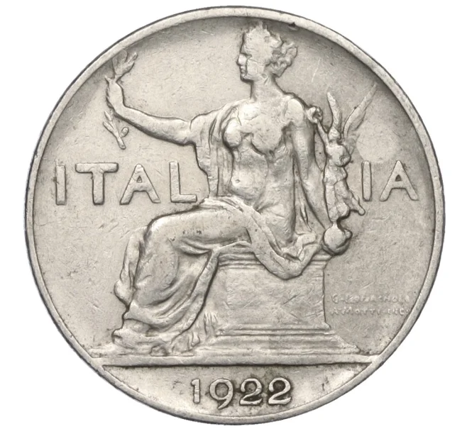 Монета 1 лира 1922 года Италия (Артикул K11-112990)