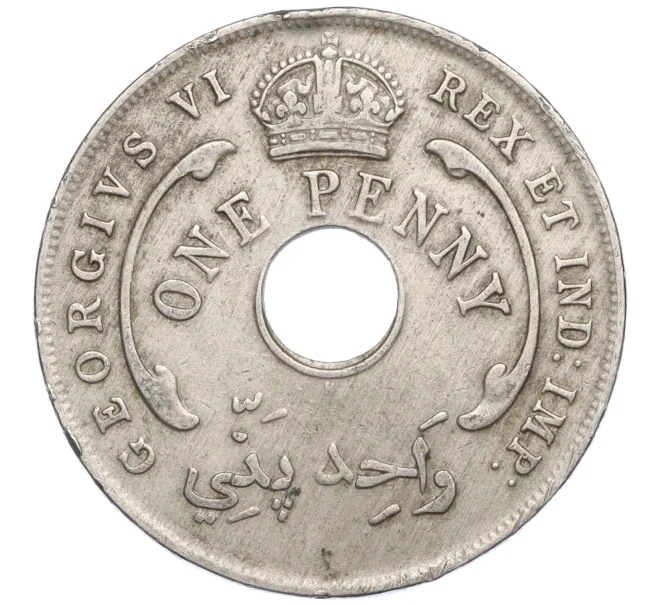 Монета 1 пенни 1937 года Н Британская Западная Африка (Артикул K11-113077)