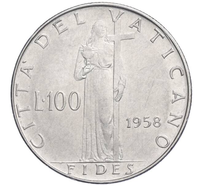 Монета 100 лир 1958 года Ватикан (Артикул K11-113081)