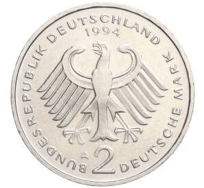 2 марки 1994 года A Германия «Людвиг Эрхард»