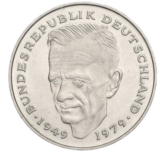 Монета 2 марки 1991 года A Германия «Курт Шумахер» (Артикул K11-113087)