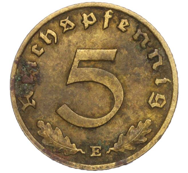 Монета 5 рейхспфеннига 1938 года E Германия (Артикул K11-113104)