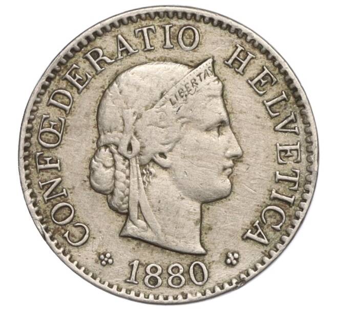 Монета 5 раппенов 1880 года Швейцария (Артикул K11-113126)