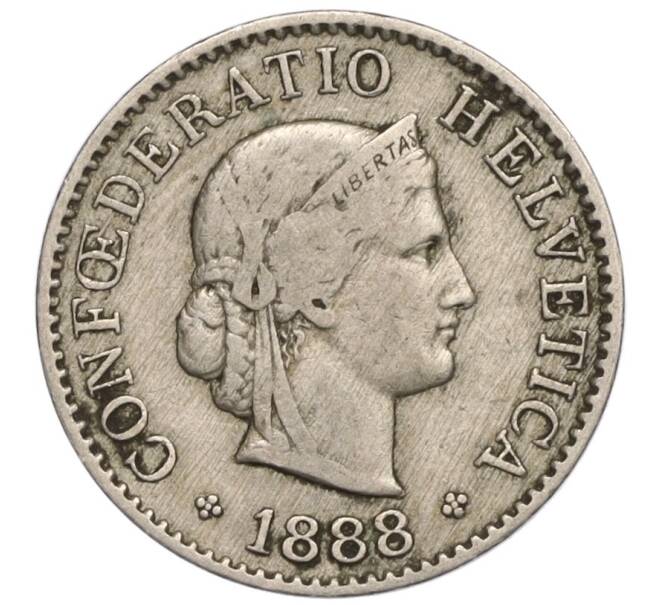 Монета 5 раппенов 1888 года Швейцария (Артикул K11-113129)