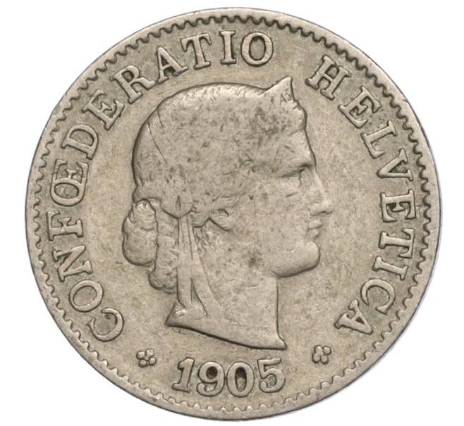 Монета 5 раппенов 1905 года Швейцария (Артикул K11-113131)