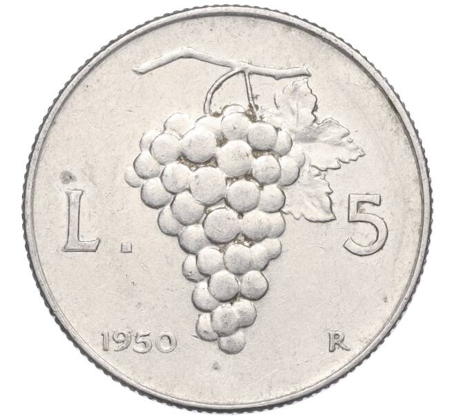 Монета 5 лир 1950 года Италия (Артикул K11-113167)