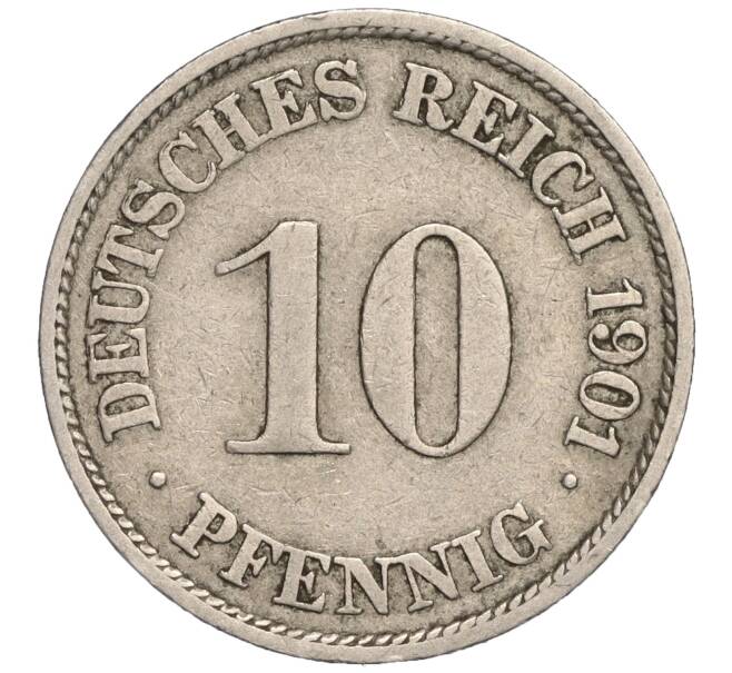 Монета 10 пфеннигов 1901 года J Германия (Артикул K11-113202)
